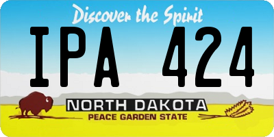 ND license plate IPA424