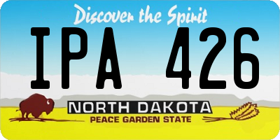 ND license plate IPA426