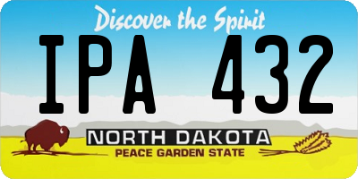 ND license plate IPA432