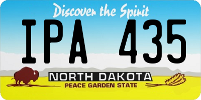 ND license plate IPA435