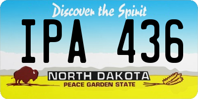 ND license plate IPA436
