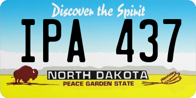 ND license plate IPA437