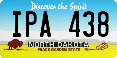 ND license plate IPA438