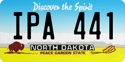 ND license plate IPA441