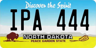ND license plate IPA444