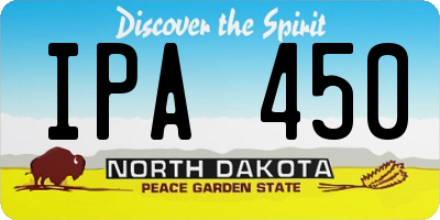 ND license plate IPA450