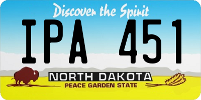 ND license plate IPA451