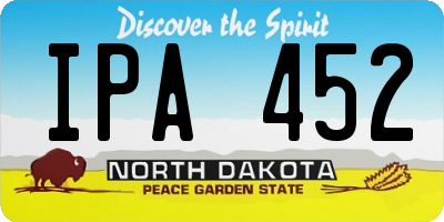ND license plate IPA452