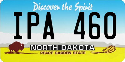 ND license plate IPA460