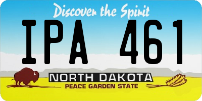 ND license plate IPA461