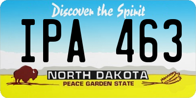 ND license plate IPA463