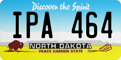 ND license plate IPA464