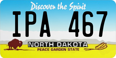 ND license plate IPA467