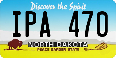 ND license plate IPA470