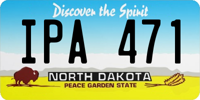 ND license plate IPA471