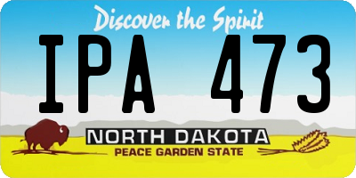 ND license plate IPA473