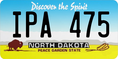 ND license plate IPA475