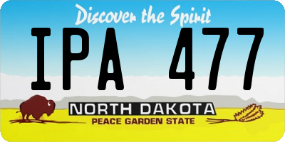 ND license plate IPA477