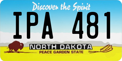 ND license plate IPA481