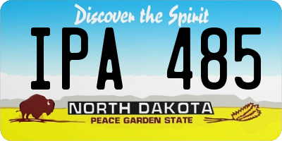 ND license plate IPA485