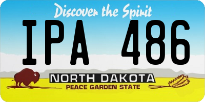 ND license plate IPA486