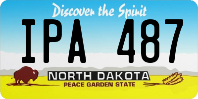 ND license plate IPA487
