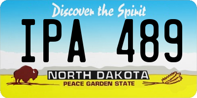 ND license plate IPA489