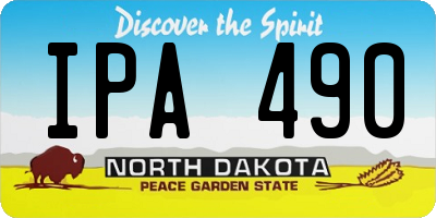 ND license plate IPA490