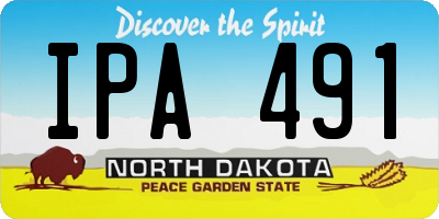 ND license plate IPA491