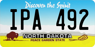 ND license plate IPA492