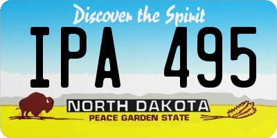 ND license plate IPA495