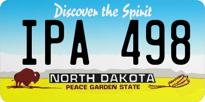 ND license plate IPA498