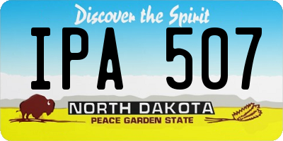 ND license plate IPA507