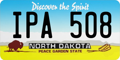 ND license plate IPA508