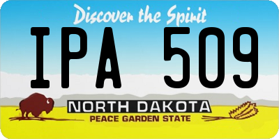 ND license plate IPA509