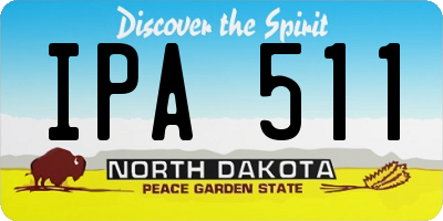 ND license plate IPA511