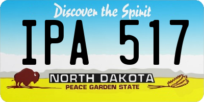 ND license plate IPA517