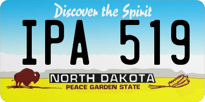 ND license plate IPA519