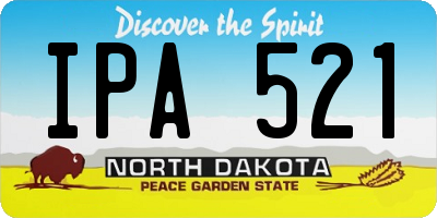 ND license plate IPA521