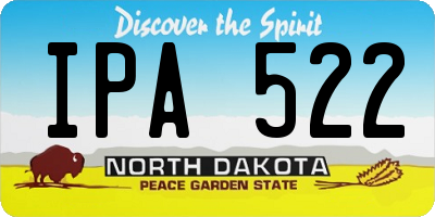 ND license plate IPA522