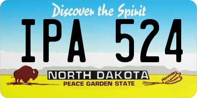 ND license plate IPA524