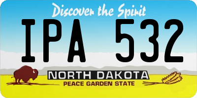 ND license plate IPA532