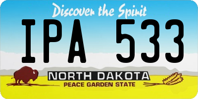 ND license plate IPA533