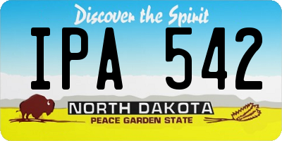 ND license plate IPA542