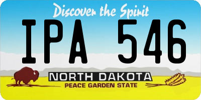 ND license plate IPA546