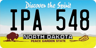 ND license plate IPA548