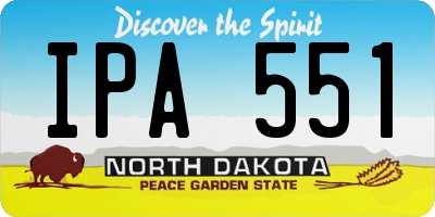 ND license plate IPA551