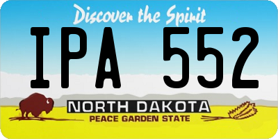 ND license plate IPA552