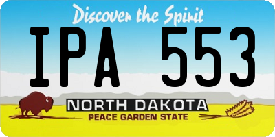 ND license plate IPA553