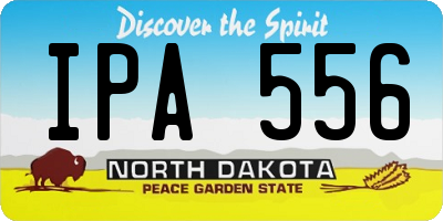 ND license plate IPA556